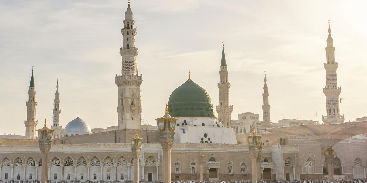 Mosque with green dome
